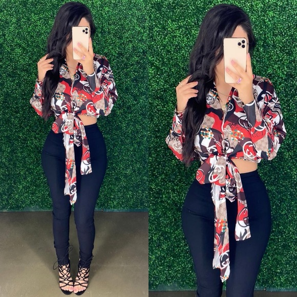 Tops Designer Inspired Top Gg Size M Nwt Poshmark